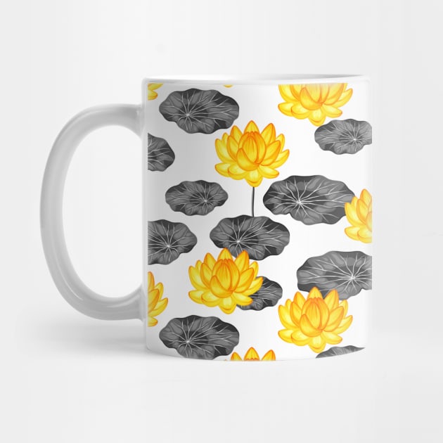 Yellow Lotus & Water Lily | Flowering Plant by Art by Ergate